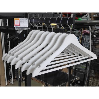 Плечики пластикові з металевим гачком 42х1см. (білі)